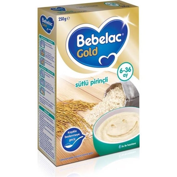 Bebelac Gold 6-36 Ay Sütlü Pirinçli Kaşık Maması 250 G
