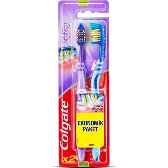 Colgate ZigZag Diş Arası Temizliği Diş Fırçası 1+1